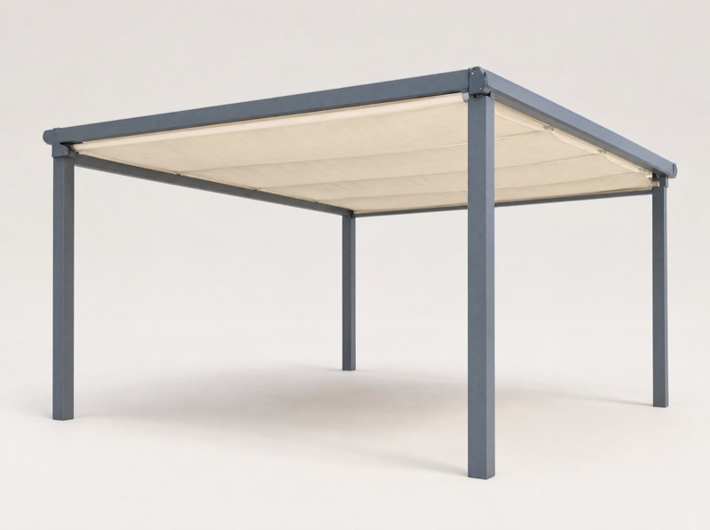 Productrender van het systeem: Pergola met doek Sapphire